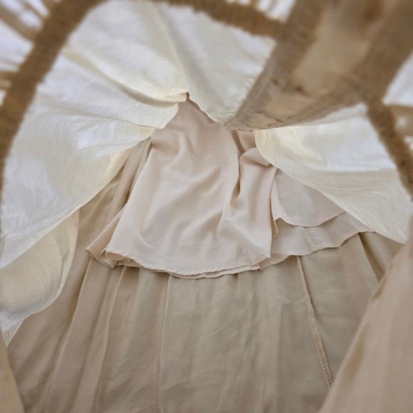 Beulah Ivory Prairie Dress Puff Sleeve Smocked Midi Size Medium Cottagecore NWT - Picture 5 of 11